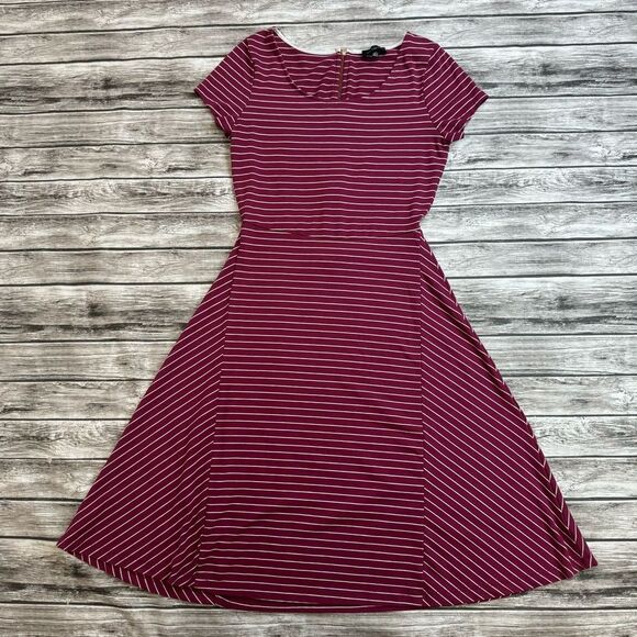 The Limited Women's A Line Fit and Flare Dress XST XS Extra Small TALL Burgundy - Picture 13 of 14